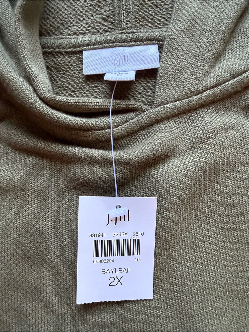J. Jill Olive Hooded Knit Pullover - 2X - NWT - Picture 6 of 14